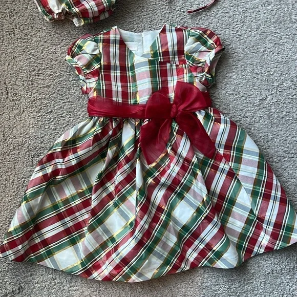 Bonnie Baby Dress with Bow & Bloomers - Picture 2 of 6